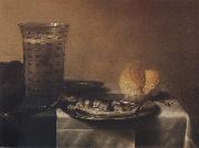 Pieter Claesz Style life with herring oil